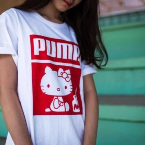 hello kitty puma white